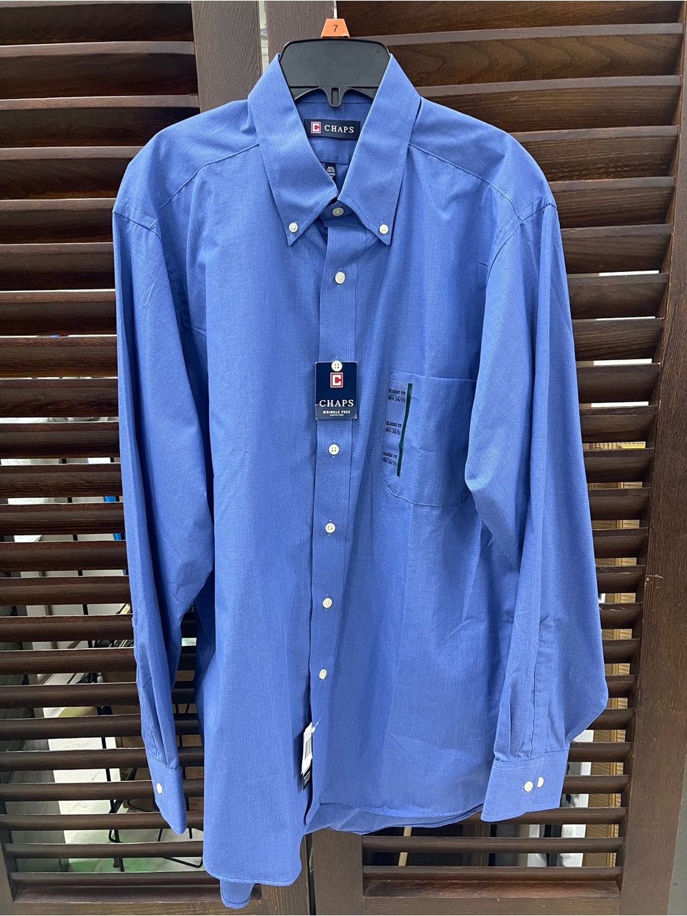 Chaps Men’s Royal Blue Button-Down Dress Shirt